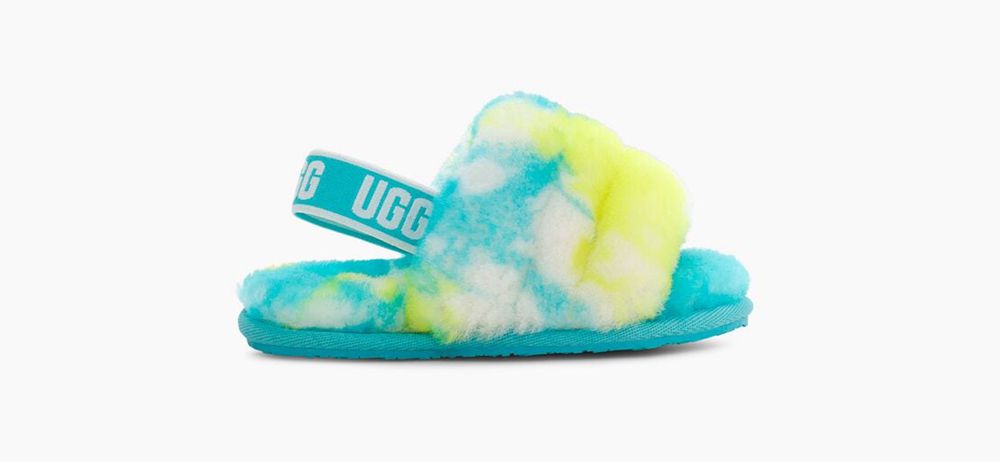 Ugg Slipper Toddlers - Ugg Fluff Yeah Marble Azure - 079QEMSRC